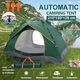 Cort De Camping Automat, Cort Pop-Up, Cort Instantaneu Automat Pentru 2-3 Persoane, Usor, Impermeabil, Usor De Instalat Pentru Camping In Aer Liber, Drumetii, Alpinism, Include Geanta De Transport