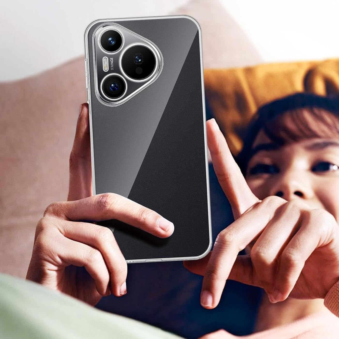 Husa pentru Huawei Pura 80 Pro, Anti-Shock 1.5mm, cu protectie lentile, transparenta