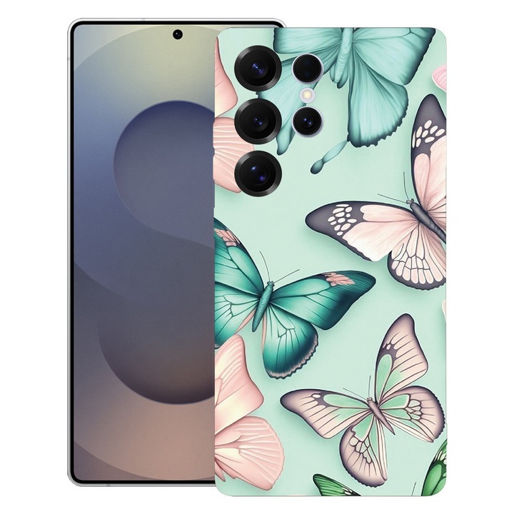 BestCase® Husa TPU Ultra Slim Compatibila cu Samsung Galaxy S26 Ultra, Butterfly Pattern, Protectie Camera, Rezistenta la uzura, 3145695 B 1227