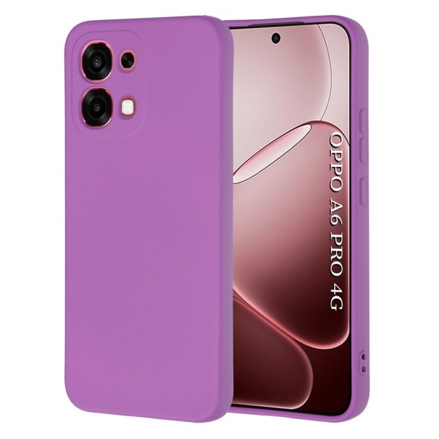 Husa Upzz® SoftFlex Pentru Oppo A6 Pro 4G / A6 Pro 5G, Silicon Soft, Protectie La Camera, Alcantara La Interior, Purple