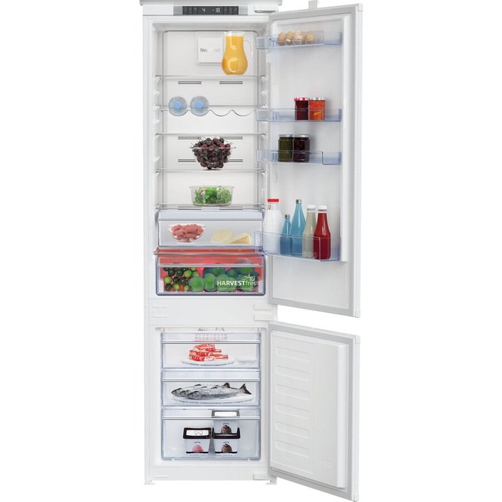 Frigider incorporabil Beko cu congelator, 284 l, Alb