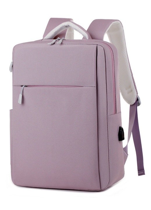 Rucsac multifunctional EYUSALL Violet - Rezistent la apa, Port USB, Compartiment laptop 15.6", Atasare troler (31x11x42 cm) - Ideal business & calatorie