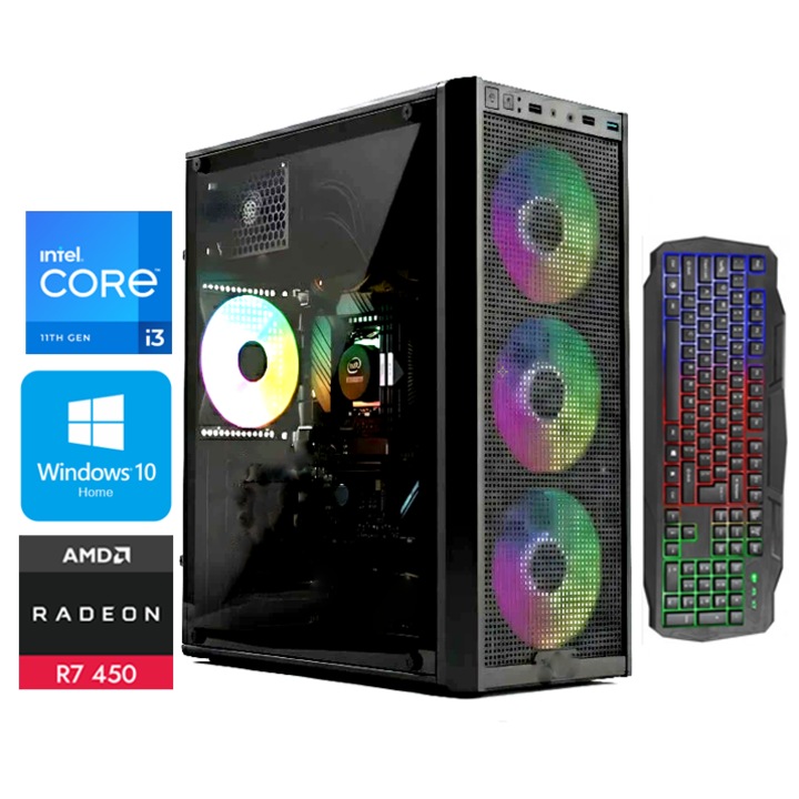 PC Gaming JUNIOR OK 3-7 Ani Intel ® I3 4130, Video ATI Radeon® R7 450 4GB RAM, 16 GB RAM, 500GB Hdd, opt