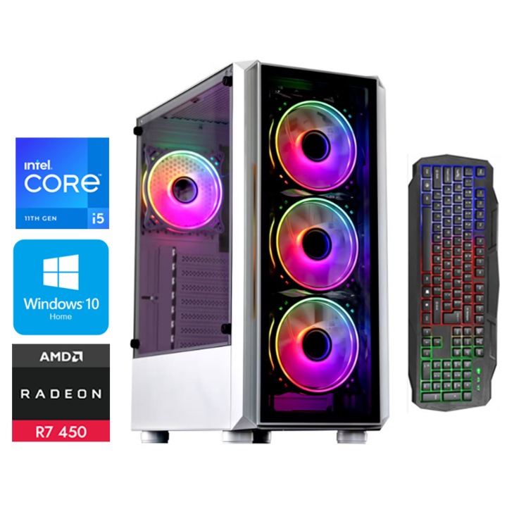 Геймърски компютър, Подходящ за деца 3-7 години, Intel ® I5 8500, Видео ATI Radeon® R7 450 4GB RAM, 8 GB RAM, 500GB Hdd, ntb