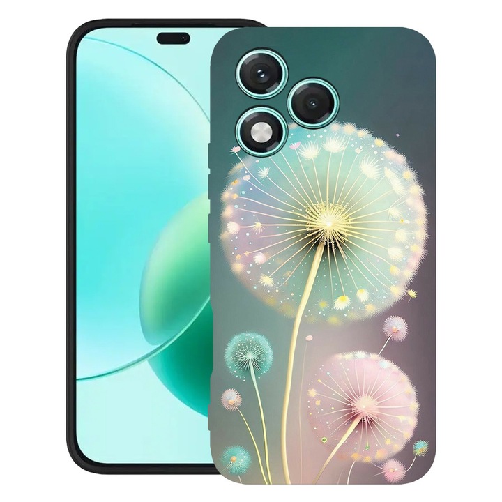BestCase® Husa TPU Ultra Slim Compatibila cu Honor 600 Lite, Green Dandelion, Protectie Camera, Rezistenta la uzura, 3143710 B 1143