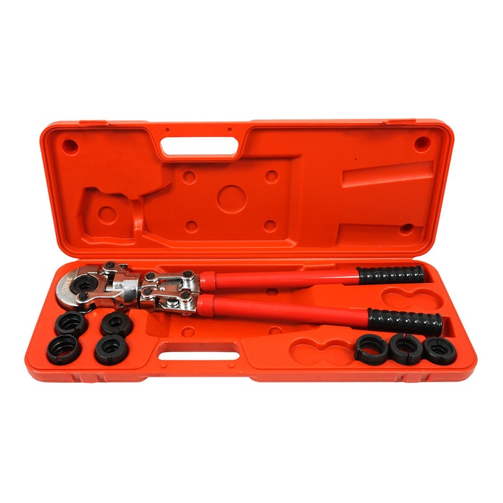 Hidraulikus csőperemező fogó, Verke, pex, u tipusú, th, 16-32 mm