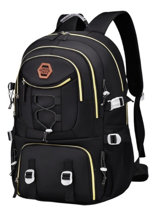 Rucsac Multifunctional pentru Calatorie, pentru Alpinism, Voiaj, Drumetii, din Panza Oxford, 34x16x52 cm, Negru