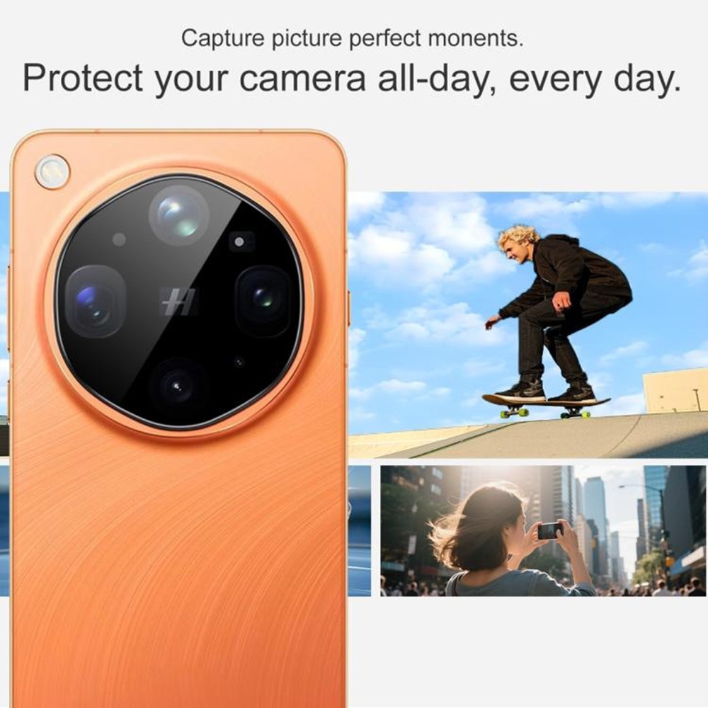 Folie de protectie camera pentru Oppo Find X9 Ultra din sticla securizata, Full Cover, Rezistenta 9H, Anti-Zgarieturi, montare usoara - negru