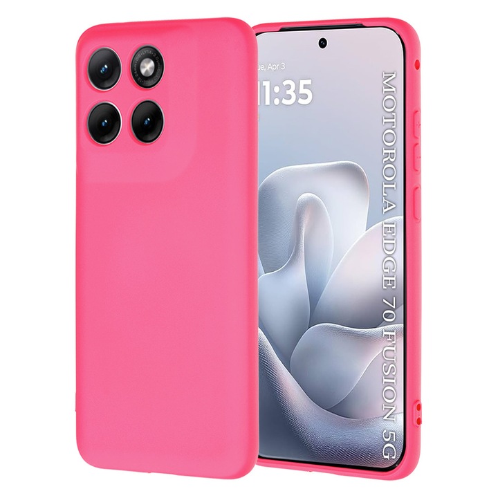 Husa pentru Motorola Edge 70 Fusion - Techsuit SoftFlex - Hot Pink