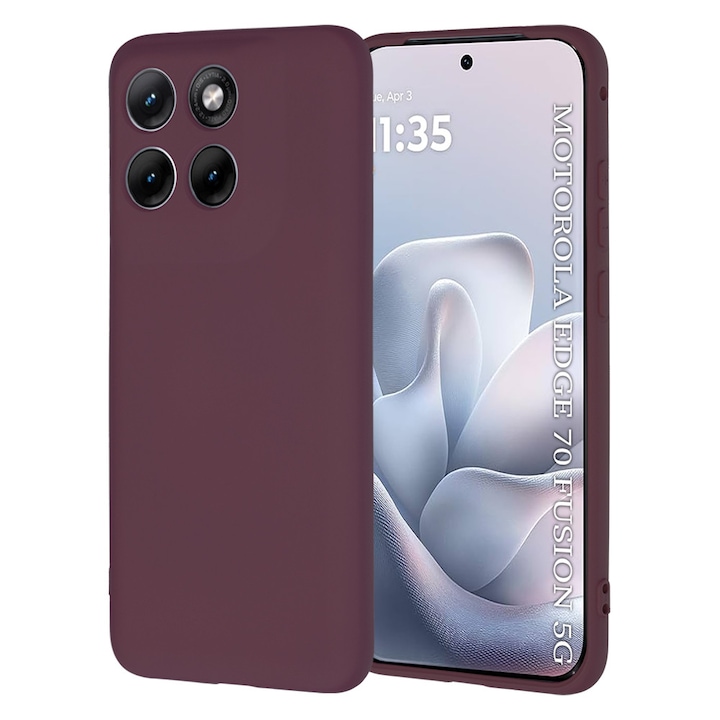 Husa pentru Motorola Edge 70 Fusion - Techsuit SoftFlex - Plum Red