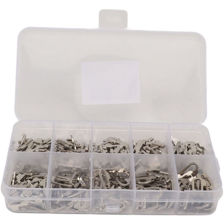 Kit lame incuietori auto 380 piese inox, accesorii reparare HON66, set