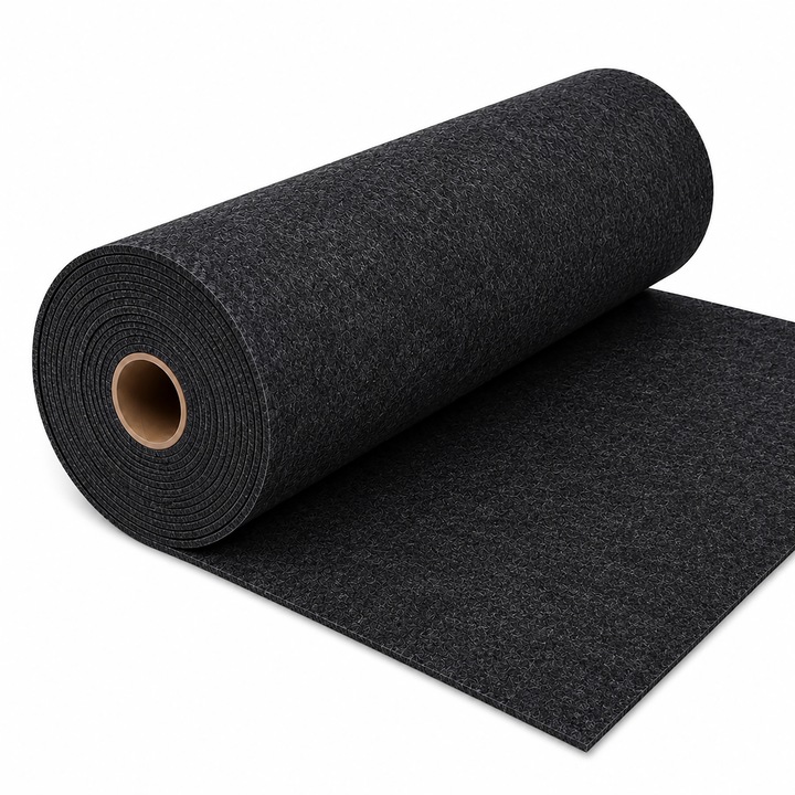 Material Felt Antracit produs in Italia grosime 2, 5 mm – Pentru proiecte Hand made, Tapiterie Camper si Auto, covor Evenimente, Latime 1 m - Lungime 2ml