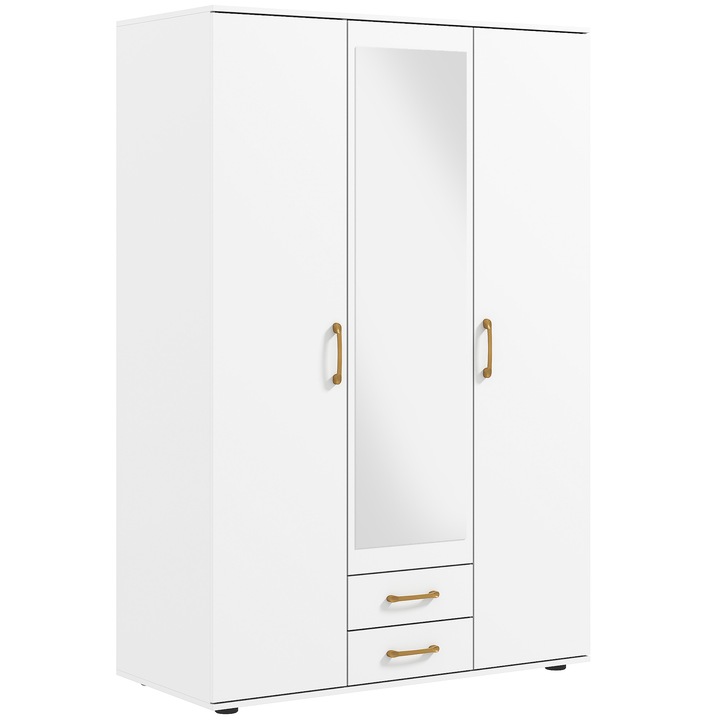 Dulap, HOMCOM, Panouri de particule, 120 x 55 x 180 cm, Alb