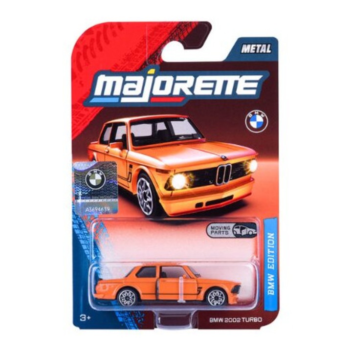 BMW 2002 Turbo narancssárga autómodell, 1:64 méretarány, Majorette