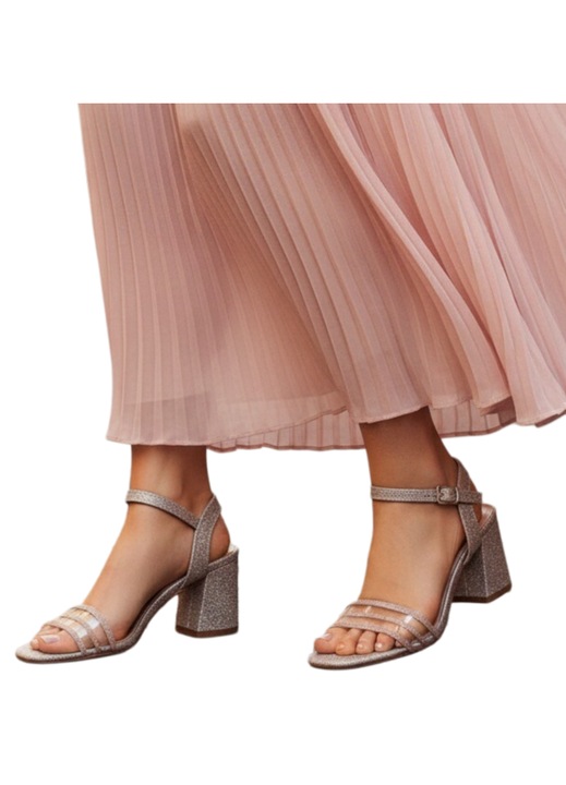 Sandale elegante cu toc GL44roz 126013, Roz