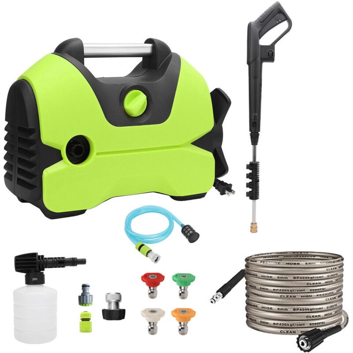 Aparat spalat cu presiune 2000 PSI 1.2 GPM verde 32ft furtun set