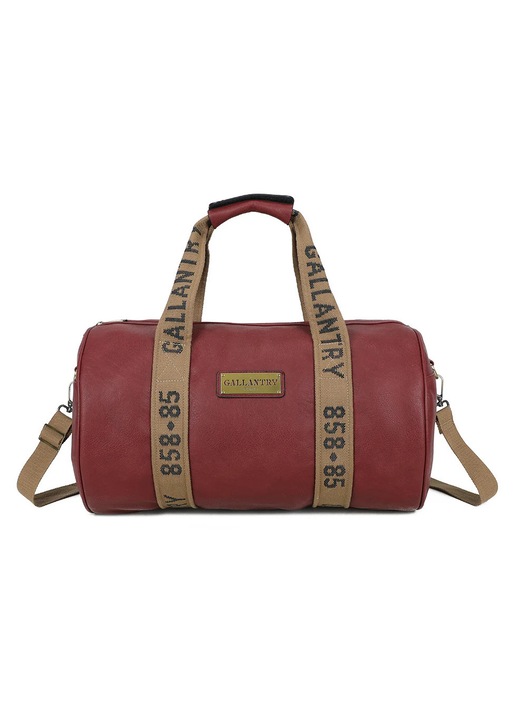 Gallantry Paris® Unisex Utazótáska, Multifunkcionális, Repülőre, Sporthoz és Munkához, Vízálló, Állítható Vállpánt, Öko Bőr, 45x27x27 cm, 30L, Burgundi