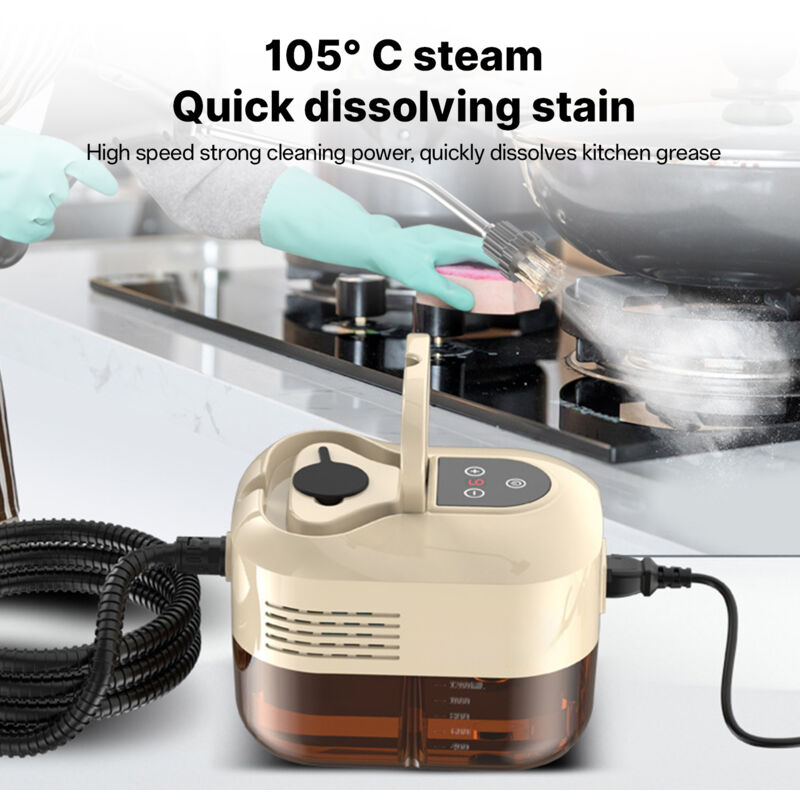 Aparat de curatat cu abur portabil, 6 accesorii, 105C, 1500W, 1200ml, alb