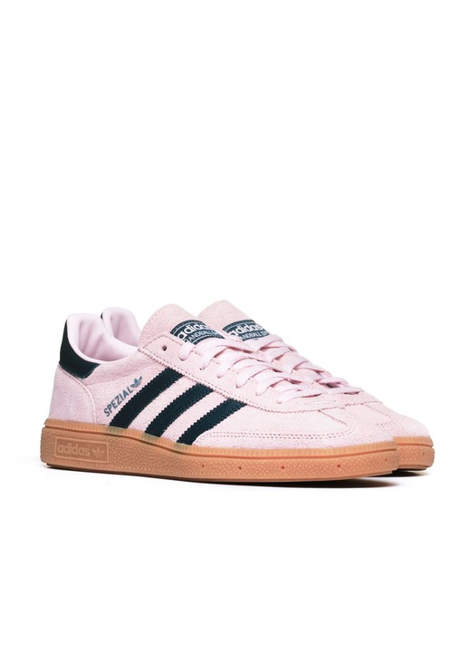 Női adidas HANDBALL SPEZIAL W teniszcipő, rózsaszín/fekete, természetes bőr, gumi talp, 37 1/3 EU