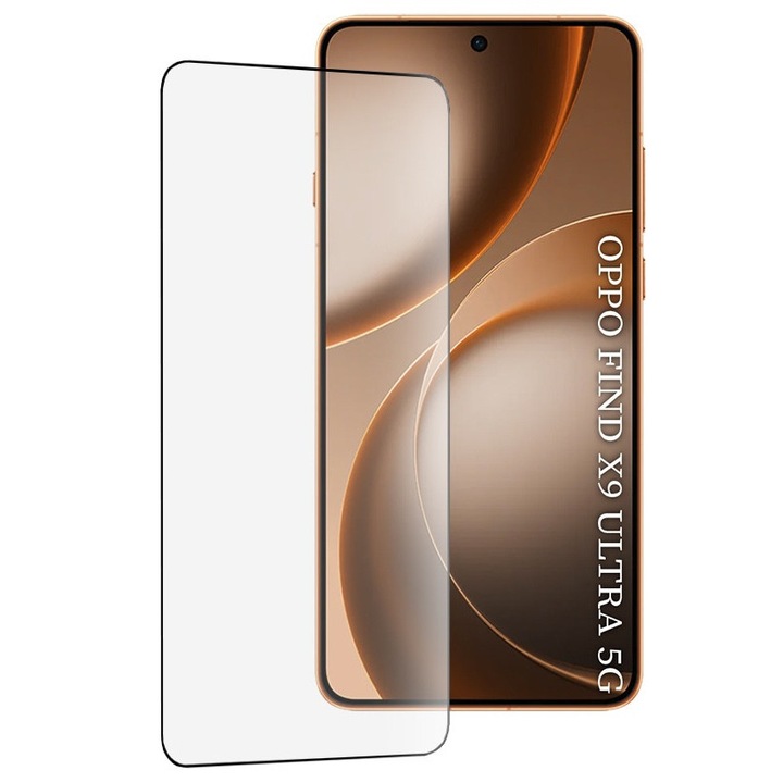 Фолио стъкло за Oppo Find X9 Ultra 111d Full Cover / Full Glue закалено стъкло - прозрачно