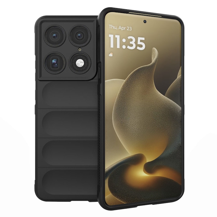 Husa Telefon Stef's Cat, Magic Shield, compatibil cu Motorola Signature, negru