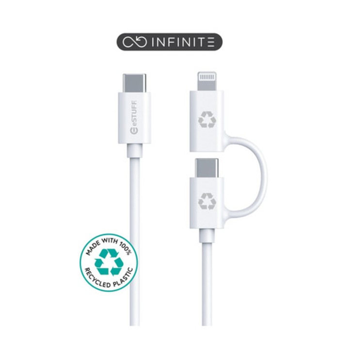 Cablu date eSTUFF ES600170 1m USB C alb