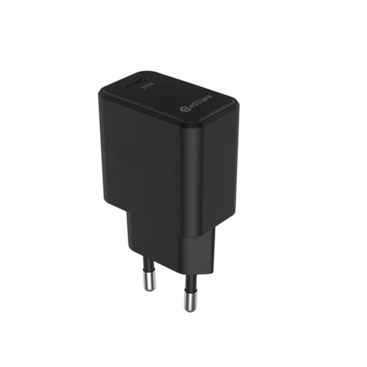 ESTUFF 20W PD USB-C töltő, fekete