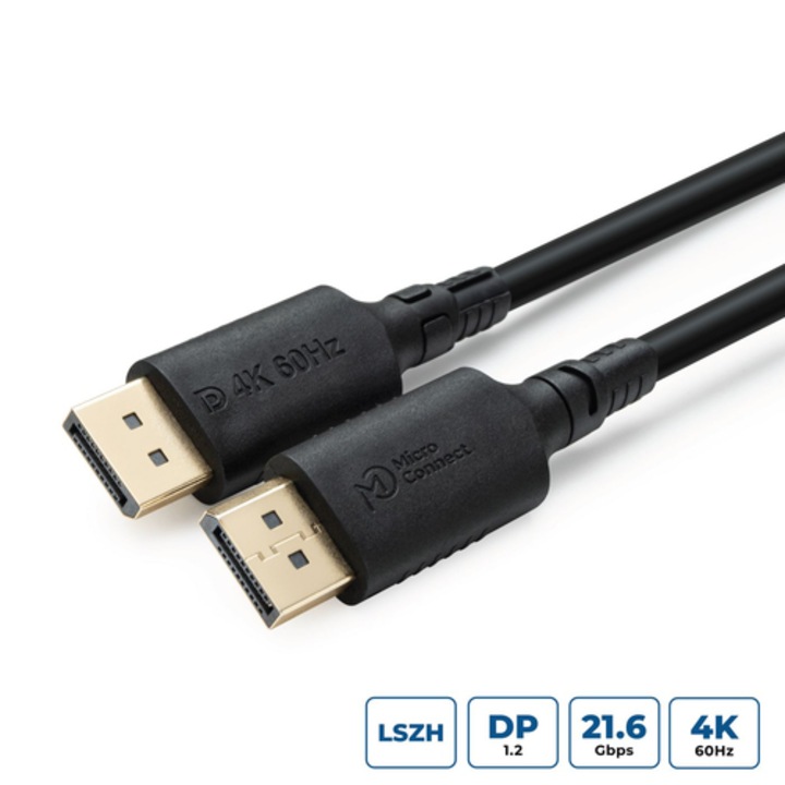 MicroConnect MC-DP-MMG-300LSZH kábel 3m fekete
