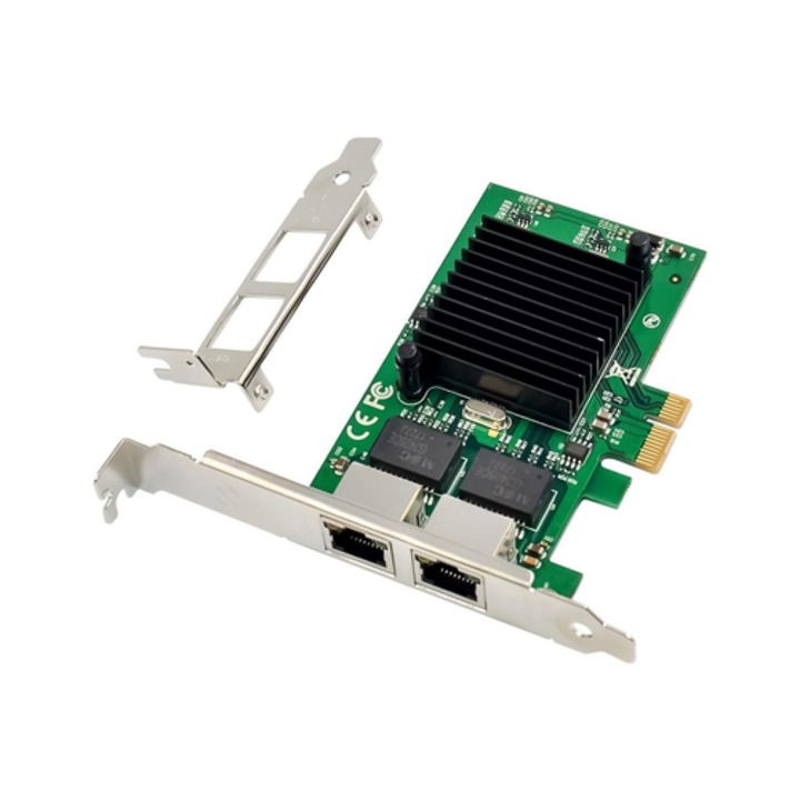 MicroConnect MC-PCIEX1-82575 hálózati kártya, dual RJ45