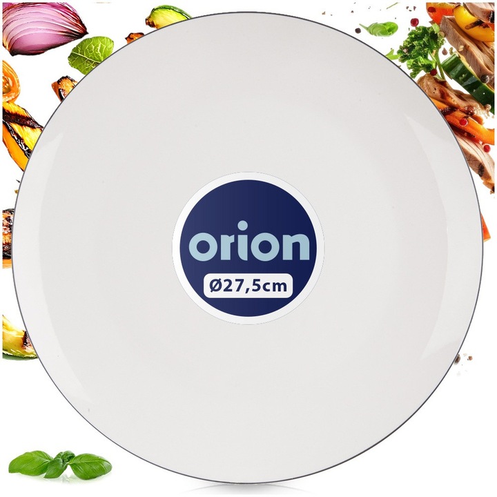 Orion Decora fehér négyzet alakú porcelántányér 27cm
