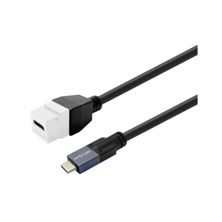 Vivolink PROKEYUSBCFM2W USB-C kábel, fehér, 2m