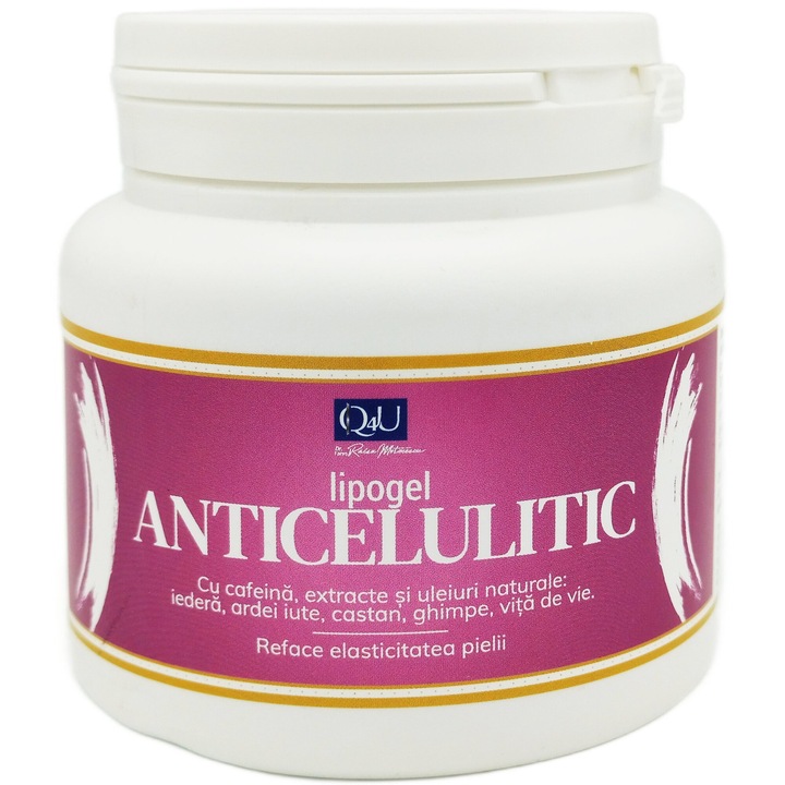 Gel AntiCelulitic profesional cu cafeina, Remodelare corporala, Stimuleaza circulatia si Tonifica pielea, 500ml, TIS Q4U