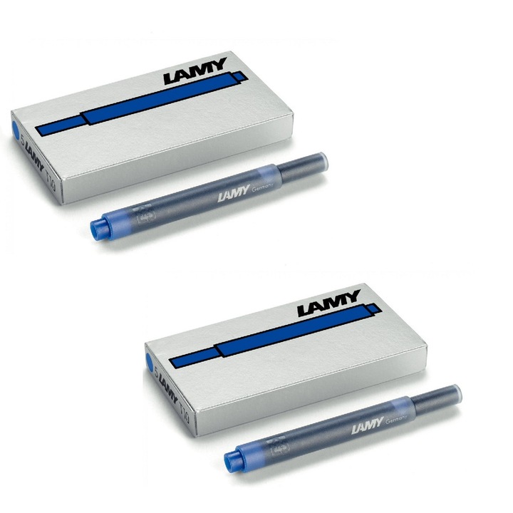 Set 2 cutii patroane cerneala Lamy T10, Albastre, ( 5 buc/cutie)