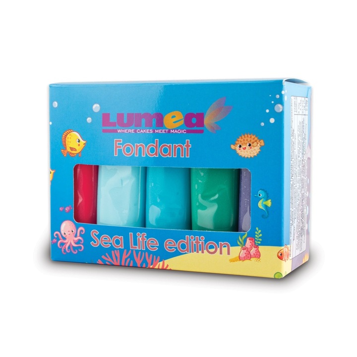 Set fondant Sea Life mix, 100g x 5 buc. - Lumea