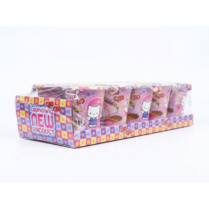 Pachet Cho Cho Sanrio Strawberry & Chocolate Choco Snack Limited Edition 15g per buc