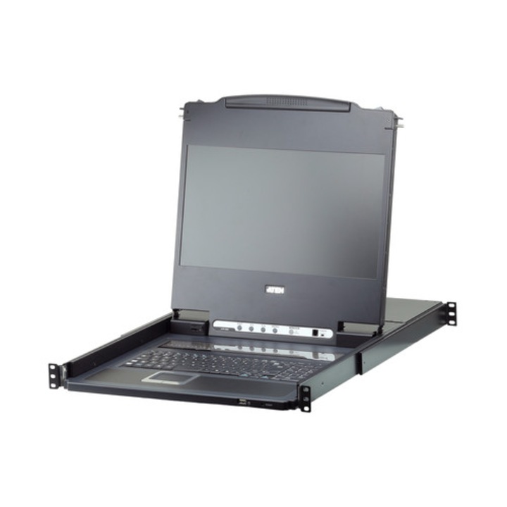Consola Rack Aten CL6708MW 17.3 inch Full HD USB negru 689x44x480mm