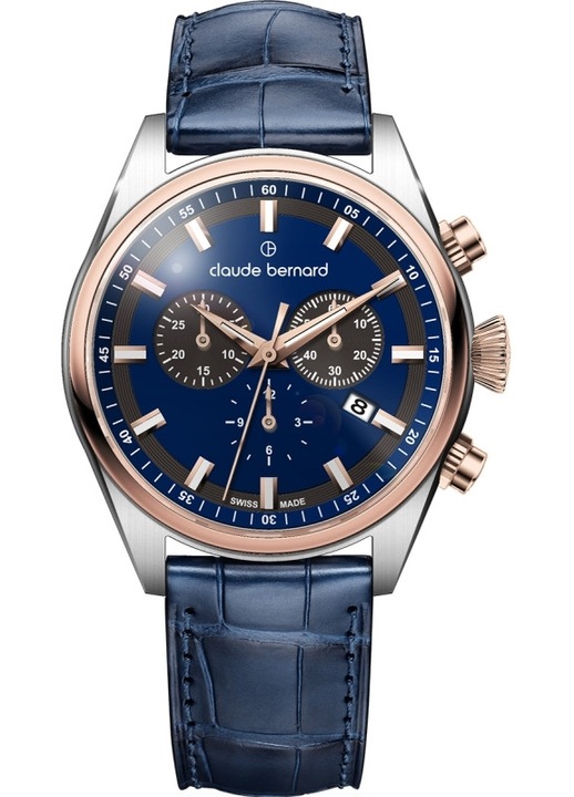 Ceas barbatesc Claude Bernard 10259 357RC BUGIR Quartz Albastru