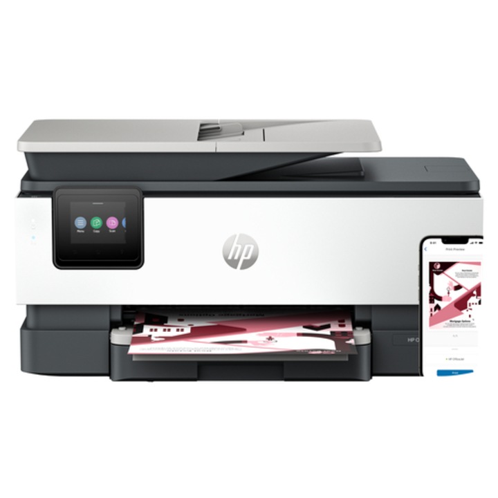 Imprimanta multifunctionala HP OfficeJet Pro 8122e, wireless, duplex, gri, A4