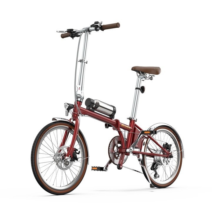 Az ONESPORT OT02 pro összecsukható elektromos kerékpár egy 20 hüvelykes mini elektromos kerékpár, amely 36V 5.2Ah akkumulátorral van felszerelve, 25-35 kilométeres hatótávolságot biztosítva. 250W, kompakt és könnyű (17.5 kg). (PIROS)