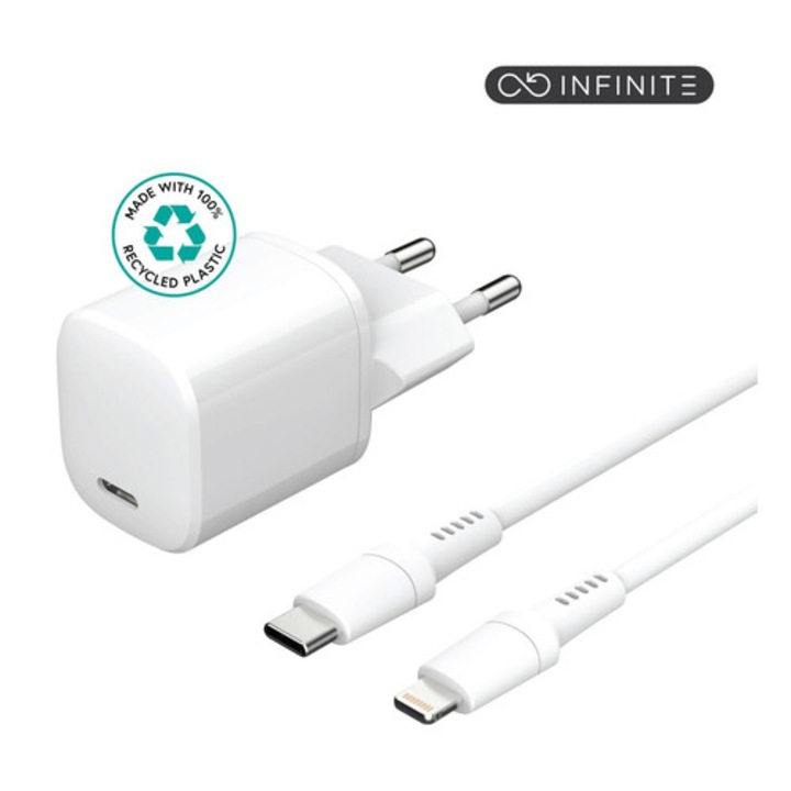 ESTUFF ES637500 fehér töltő 12V 1 USB-C port 1.5m gyors