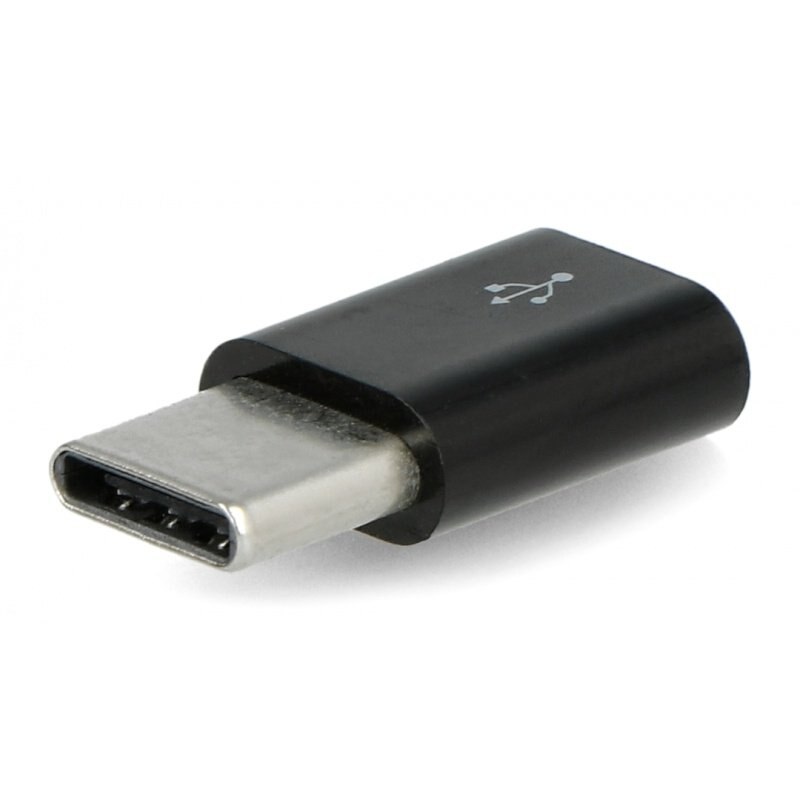 Adaptor micro (mama) to USB - C (tata) pentru Raspberry Pi 4, negru ...