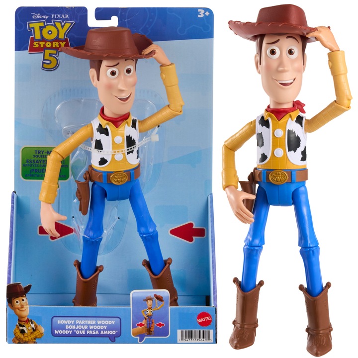 Figurina Disney Toy Story 5 cu Slabanogul, cu functie de scoatere a palariei, 31 cm