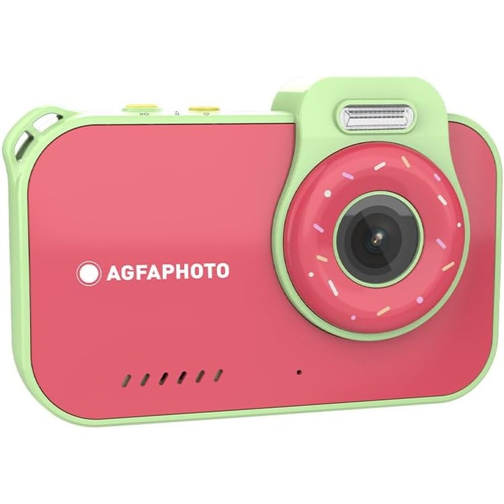 AgfaPhoto Realikids Cam Waterproof 2 vízálló fényképezőgép gyerekeknek, rózsaszín