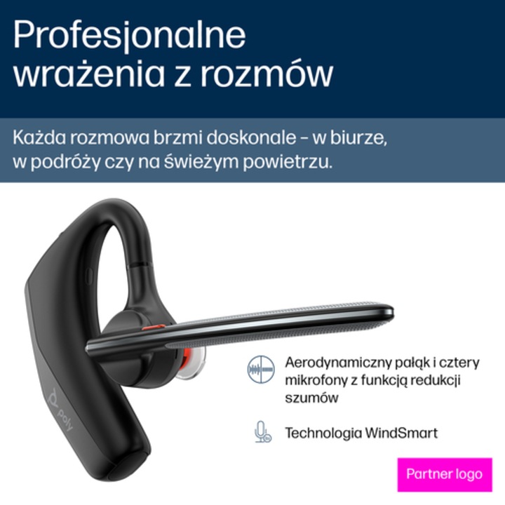 Комплект безжични слушалки HP Poly Voyager Legend 30 черен 20.5g 30m