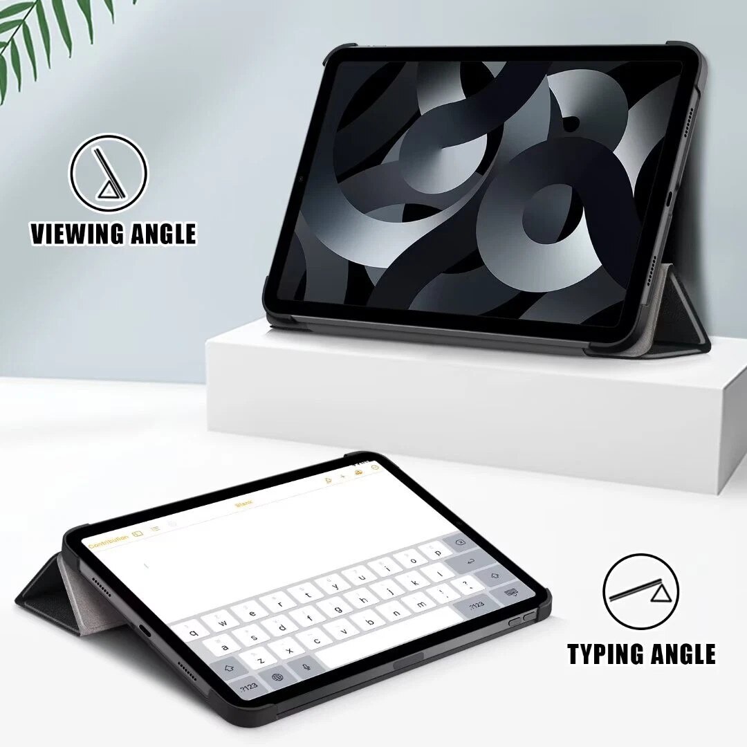 Husa de protectie pentru iPad pro 13 2024, Zeguer, Carcasa dura, cu suport pliabil in trei, Aur roz