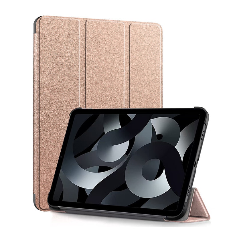 Husa de protectie pentru iPad pro 13 2024, Zeguer, Carcasa dura, cu suport pliabil in trei, Aur roz