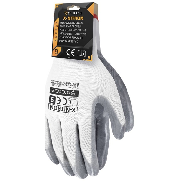 Manusi de protectie acoperite cu nitril X-NITRON Marimea 9/L