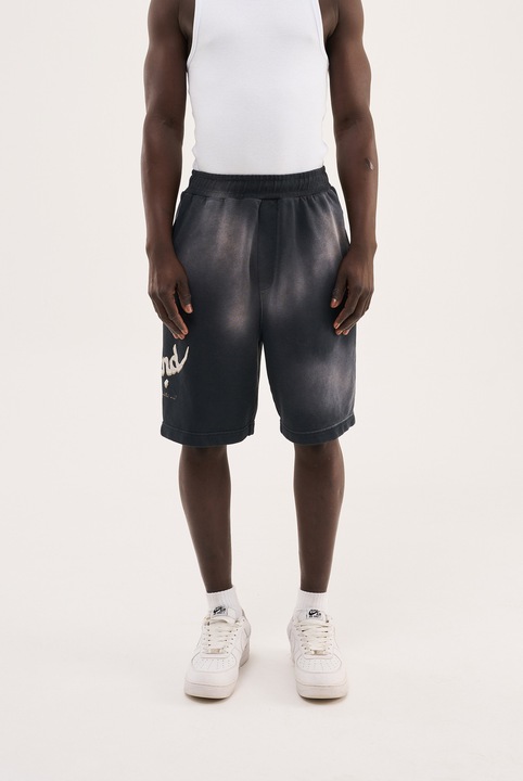 Pantaloni barbati, Machinist, oversize, imprimeu, negru