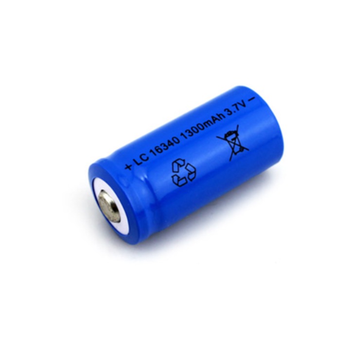 Acumulator Li-Ion LC16340 1300mAh 3.7V Reincarcabil CR123A