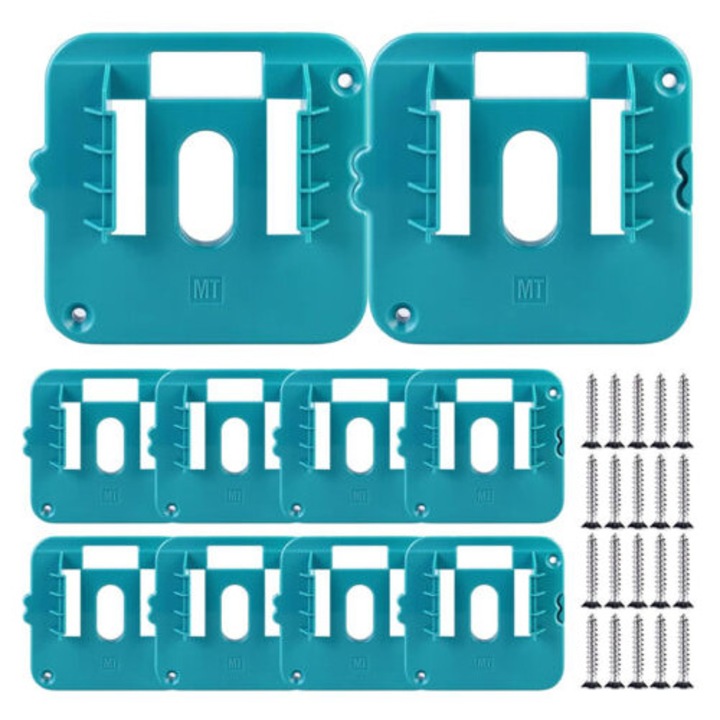 Suport pentru baterie Makita 14.4-18V, suport de perete pentru baterie Makita BL1860 BL1850 BL1840 BL1830 (cu 20 de suruburi, bateria nu este inclusa)